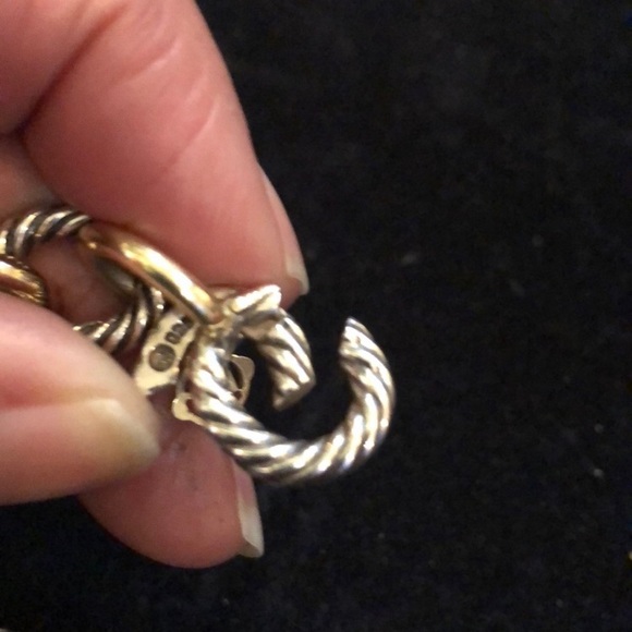 David Yurman 18kt and sterling oval link necklace - Picture 3 of 7